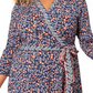 Leota Women's Perfect Faux Wrap Dress Blue Size 2X
