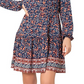 Leota Women's Long Sleeve Olive Boho Tiered Jersey Dress Navy Size XL