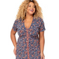 Leota Women's Francesca Dress Blue Size 3X