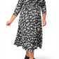 Leota Women's Amiya Midi Dress Black Size 1X