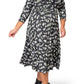 Leota Women's Amiya Midi Dress Black Size 3X