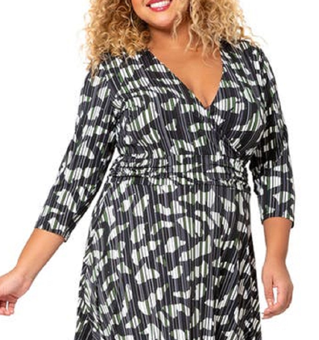 Leota Women's Amiya Midi Dress Black Size 3X