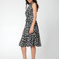 Leota Women's Sleeveless Mindy Midi Dress Gray