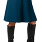 Leota Women's Blouson Sleeve Faux Wrap Dress Blue Size Small