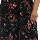 Leota Women's Ruby Floral Stretch Velvet Jumpsuit Green Size 2X