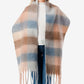 Marcus Adler Women's Cozy Plaid Scarf with Fringe Trim Blue Size Regular