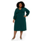 Leota Women's Francesca Long Sleeve Midi Dress Green Size 1X