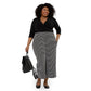 Leota Women's Judy Check Culottes Black Size 3X