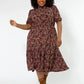 Leota Women's Mirand Printed Mock Neck Dress Red