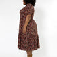 Leota Women's Mirand Printed Mock Neck Dress Red