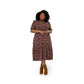 Leota Women's Mirand Printed Mock Neck Dress Red