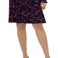 Leota Women's Rosalia V Neck Fit and Flare Dress Black Size Medium