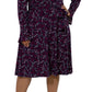 Leota Women's Rosalia Puff Sleeve Wrap Dress Purple Size 3X