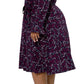 Leota Women's Rosalia Puff Sleeve Wrap Dress Purple Size 3X