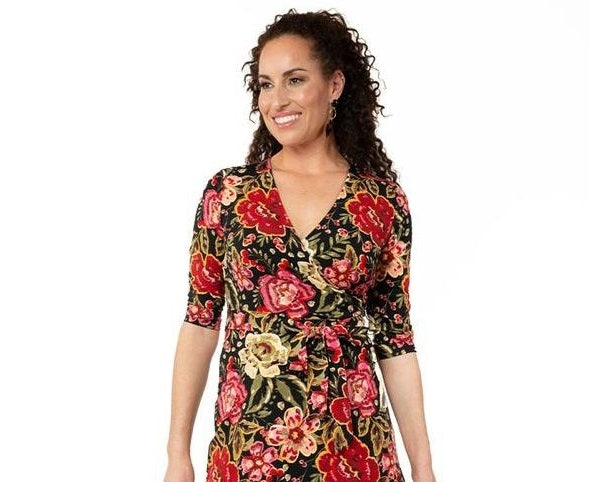 Leota Women's Perfect Wrap Maxi Dress Red Size Small