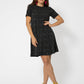 Leota Women's Short Sleeve Serenity Swing Dress Black