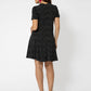 Leota Women's Short Sleeve Serenity Swing Dress Black