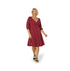 leota-womens-puff-sleeve-sweetheart-becca-dress-red-size-1x-2