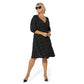 Leota Women's Puff Sleeve Sweetheart Becca Dress Black Size 2X