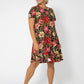Leota Women's Short Sleeve Serenity Swing Dress (Curve) Multi