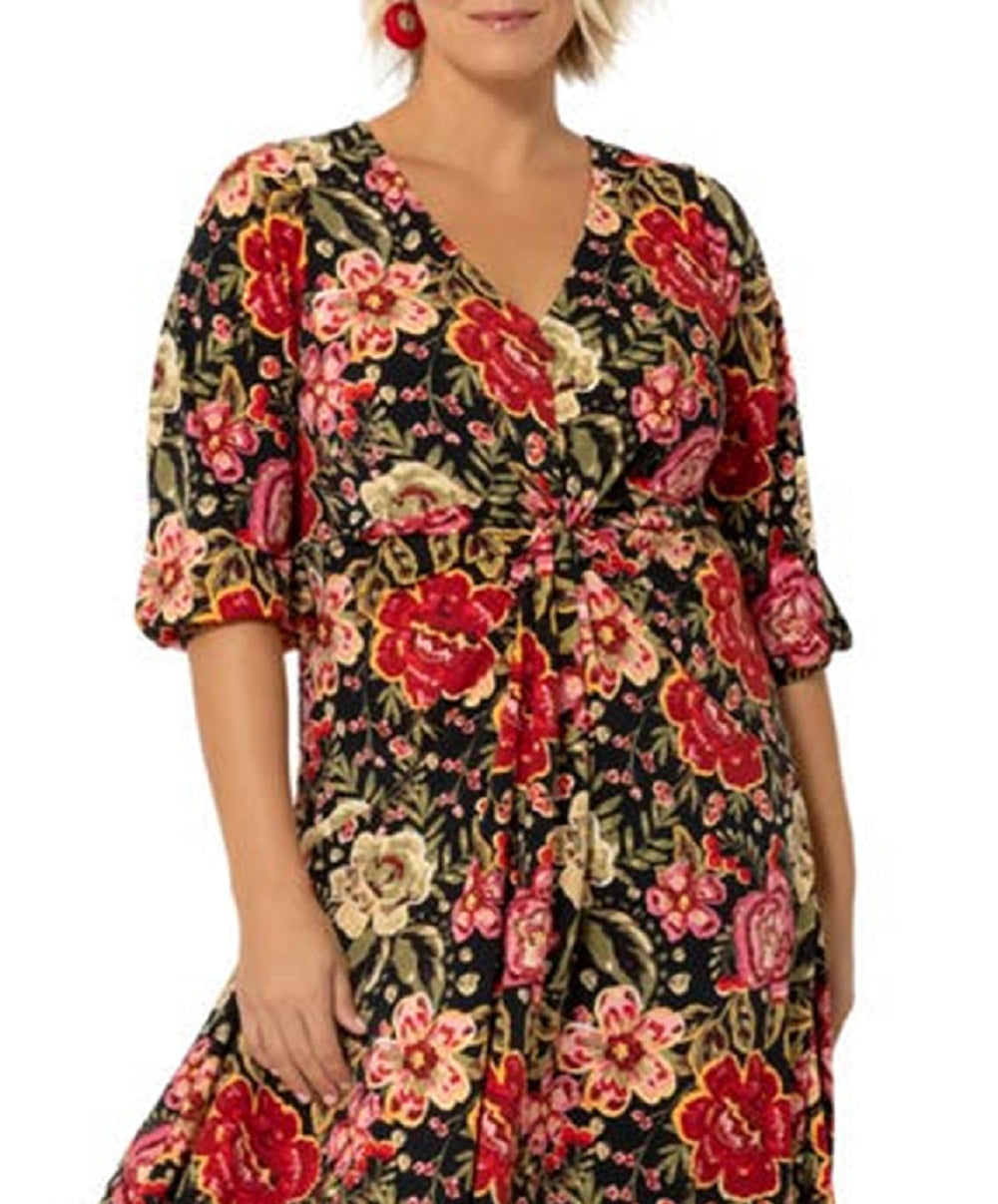 Leota Women's Tanya Floral Print Dress Red