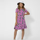 Leota Child Girl's Flowy Ruffled Serenity Dress Purple Size Medium