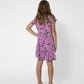 Leota Child Girl's Flowy Ruffled Serenity Dress Purple Size Medium