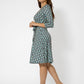 Leota Women's 3/4 Sleeve Perfect Wrap Dress Green