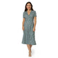 Leota Women's Amiya Midi Perfect Wrap Dress Blue Size Small