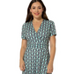 Leota Women's Amiya Midi Perfect Wrap Dress Blue Size Small