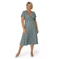 Leota Women's Plus Amiya Midi Perfect Wrap Dress Blue Size 2X