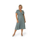 Leota Women's Plus Amiya Midi Perfect Wrap Dress Blue Size 2X