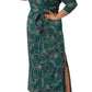 Leota Women's Perfect Faux Wrap Maxi Dress Black Size 2X