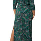 Leota Women's Perfect Faux Wrap Maxi Dress Black Size 2X