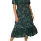 लियोटा वीमेन केली रफल हेम ड्रेस ग्रीन
