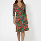 Leota Women's 3/4 Sleeve Perfect Wrap Dress