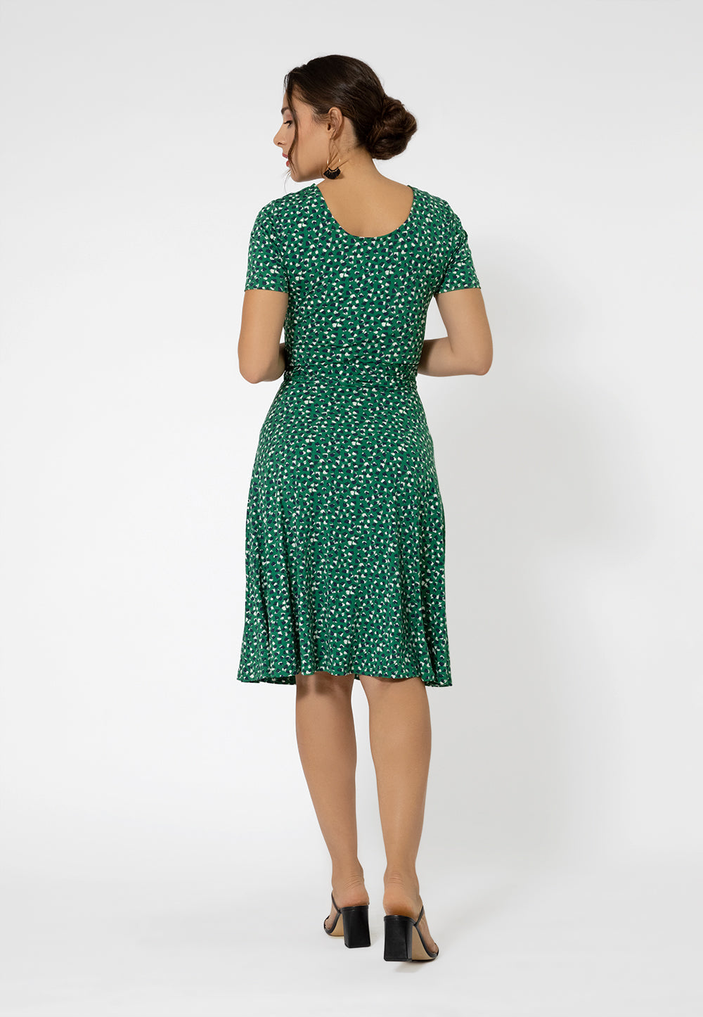 Leota Women's Short Sleeve Brittany Jersey Dress Green