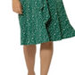 Leota Brittany Ruched Belted Dress Green Size Small