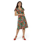 Leota Women's Sweetheart Flutter Sleeve Dress Green Size Small