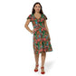 Leota Women's Sweetheart Flutter Sleeve Dress Green Size Small