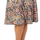 Leota Women's Kristen Moroccan Tile Dress Blue Size 2X
