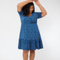 Leota Women's Chelsea Faux Wrap Dress Blue Size 3X