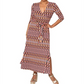 Leota Faux Wrap Maxi Dress Red Size Small