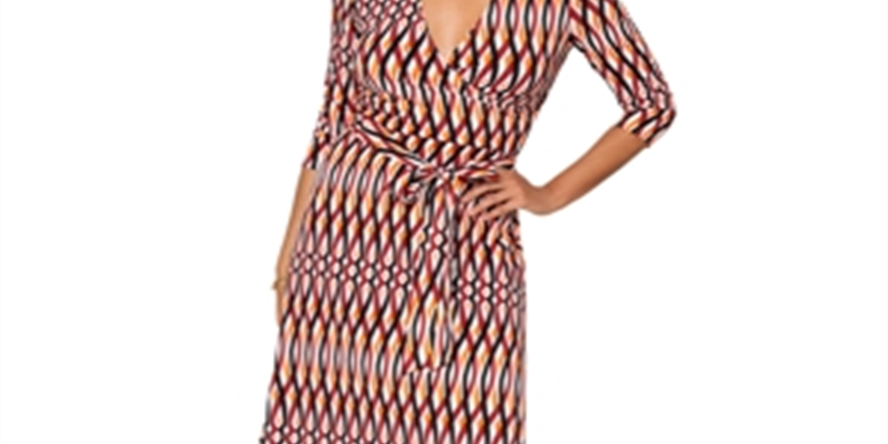 Leota Faux Wrap Maxi Dress Red Size Small