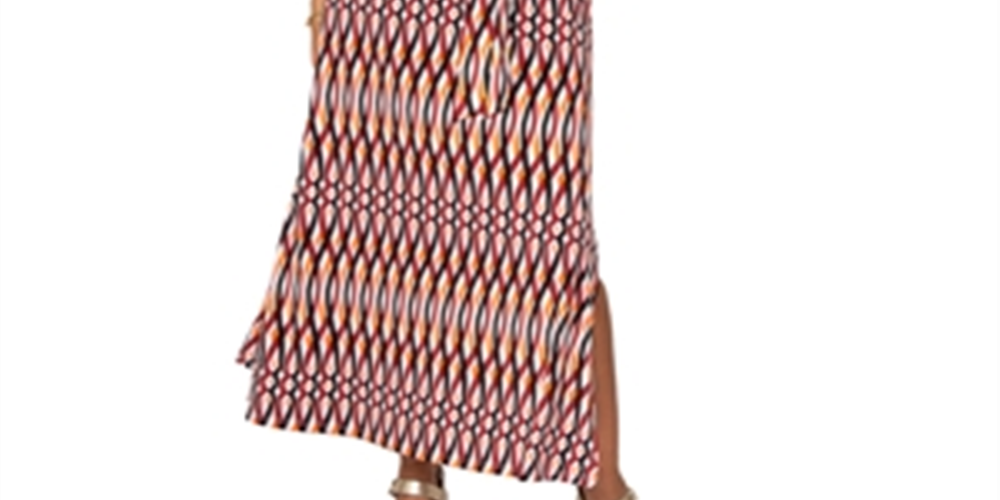 Leota Faux Wrap Maxi Dress Red Size Small