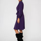 Leota Women's Perfect Wrap Blouson Sleeve Dress Purple Size Small
