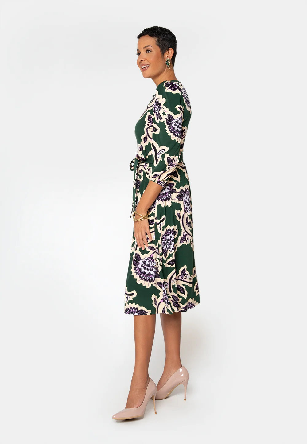 Leota Women's Iman Dress Green Size Medium