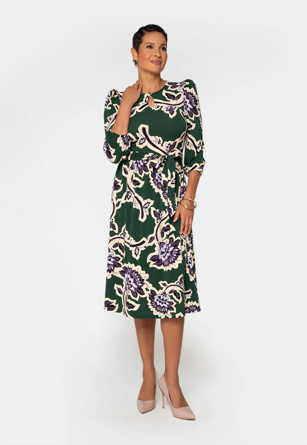 Leota Women's Iman Dress Green Size Medium
