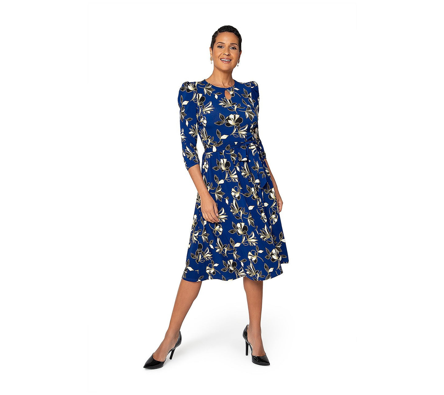 Leota Women's Iman Dress Blue Size Small