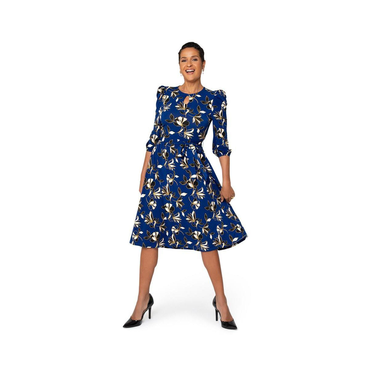Leota Women's Iman Dress Blue Size Small